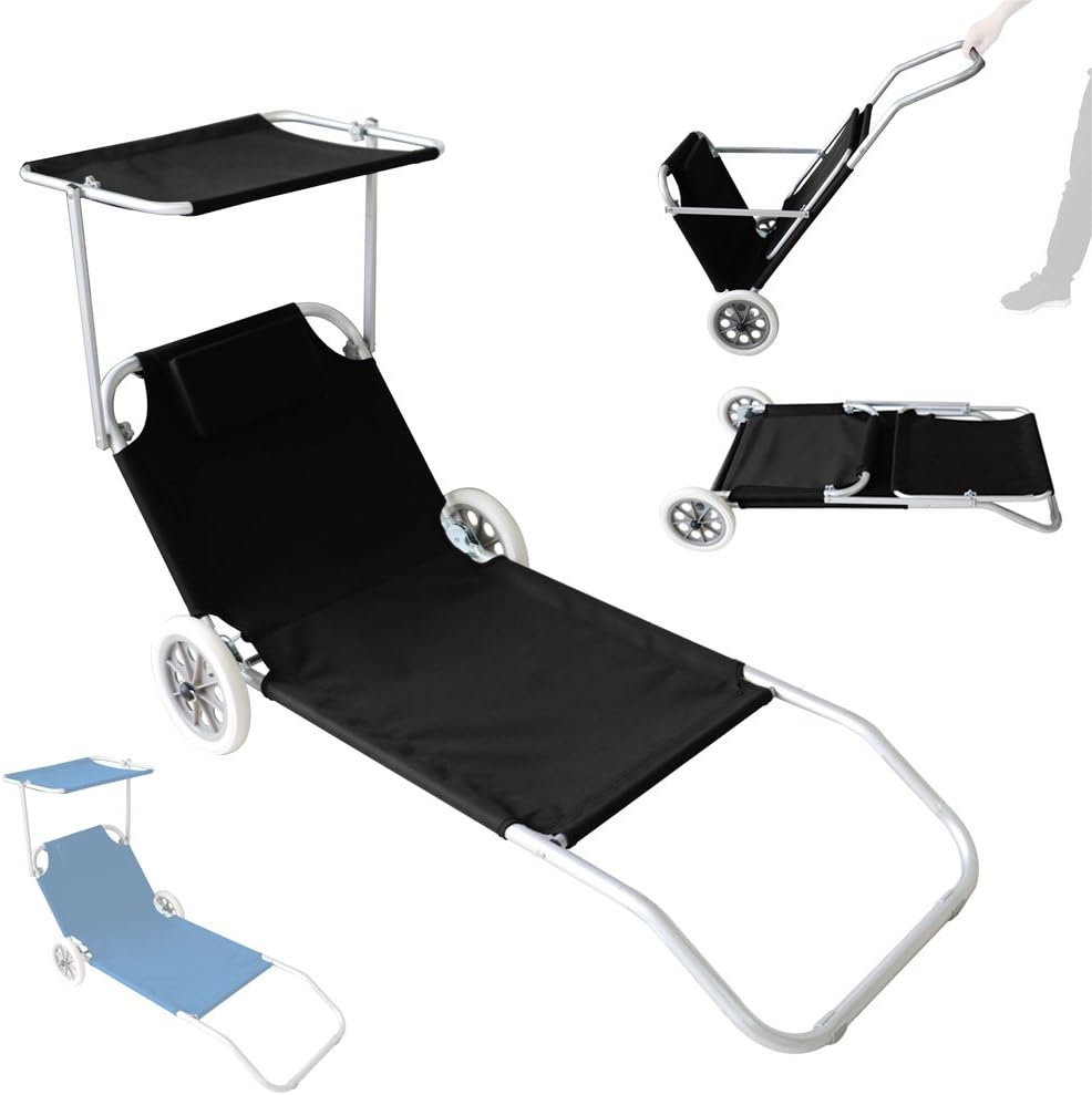 Amazon.de Kingpower Sonnenliege Strand Trolley Strandliege Liegestuhl