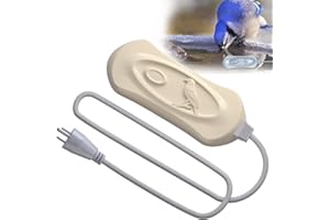 EDIBIN Bird Bath Heater for Outdoors in Winter, 50W Bird Bath Deicer Water Heater with 3ft Long Cord Waterproof & Thermostatic Control Birdbath Deicer Chicken Water Heater