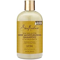 Shea Moisture Raw Shea Butter Deep Moisturizing Sulfate-Free Shampoo for Dry Damaged Hair with Sea Kelp & Argan Oil 384 ml