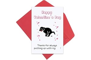 ITHMAHCO Valentines Day Gifts For Dog Mom & Dad, Thanks For Putting Up Valentines Day Cards,Valentines Day Gifts For Him, Valentines Day Gifts For Her,Valentines Day Gifts For Wife,Husband Valentines Day Gifts