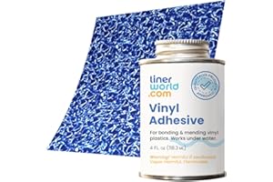 QUALITY POOL PRODUCTS PRO Vinyl Pool Liner Patch Kit - Repair kit with 2'x2' Vinyl and Adhesive (GLIMMERGLASS)