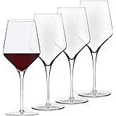Libbey Signature All Purpose Wine Glasses, Stemmed, Modern Red and White Wine Glasses Set of 4, Elegant Wine Glass Gift Set for Weddings, Birthdays