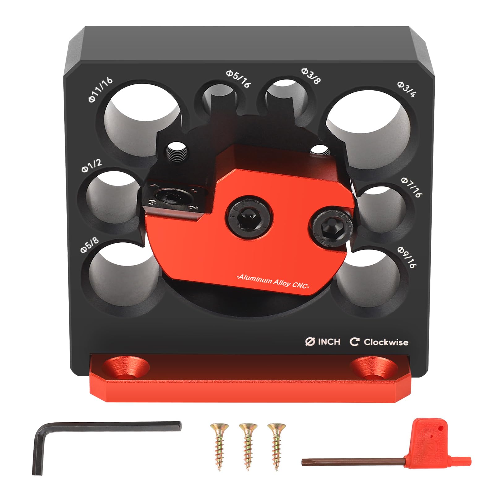 Dowel Maker Jig Imperial, 8 Holes Adjustable Dowel Maker Jig Kit with Carbide Blade, Electric Drill Milling Dowel Round Rod Auxiliary Tool for Wooden Rods Sticks Woodworking