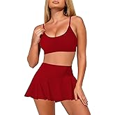 Pink Queen Women High Waisted Bikini Set Two Piece Swimsuit Swim Skirt Bathing Suit 2026