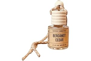 MLTD Candle Co. Bergamot Cedar, Hanging Car Air freshener, Hanging Car Air Fragrance Oil diffuser, Cute Car Air Freshener, Long Lasting Car Air Freshener, Automobile Aromatherapy Diffuser, Made In USA