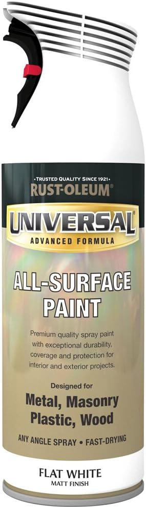 Rust-Oleum AE0160024E8 400ml Universal Spray Paint - Flat White