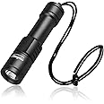 ORCATORCH D520 Scuba Dive Light 1000 Lumens Compact Diving Flashlight IP68 Waterproof Night Dive Torch Submarine Diving Lights with Rotary Switch for Underwater 150 Meters Deep Sea Diving (Black)