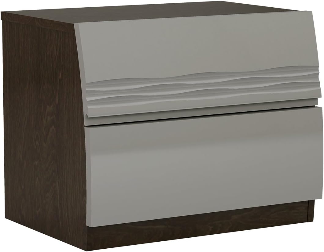 Amazon Com American Eagle Furniture Hall Collection 2 Drawer Nightstand Small Grey Furniture Decor