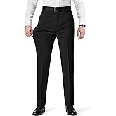 RainbowDate Mens Stretch Dress Pants with Expandable Waist 3 Fits: Slim Fit/Classic Straight/Big & Tall