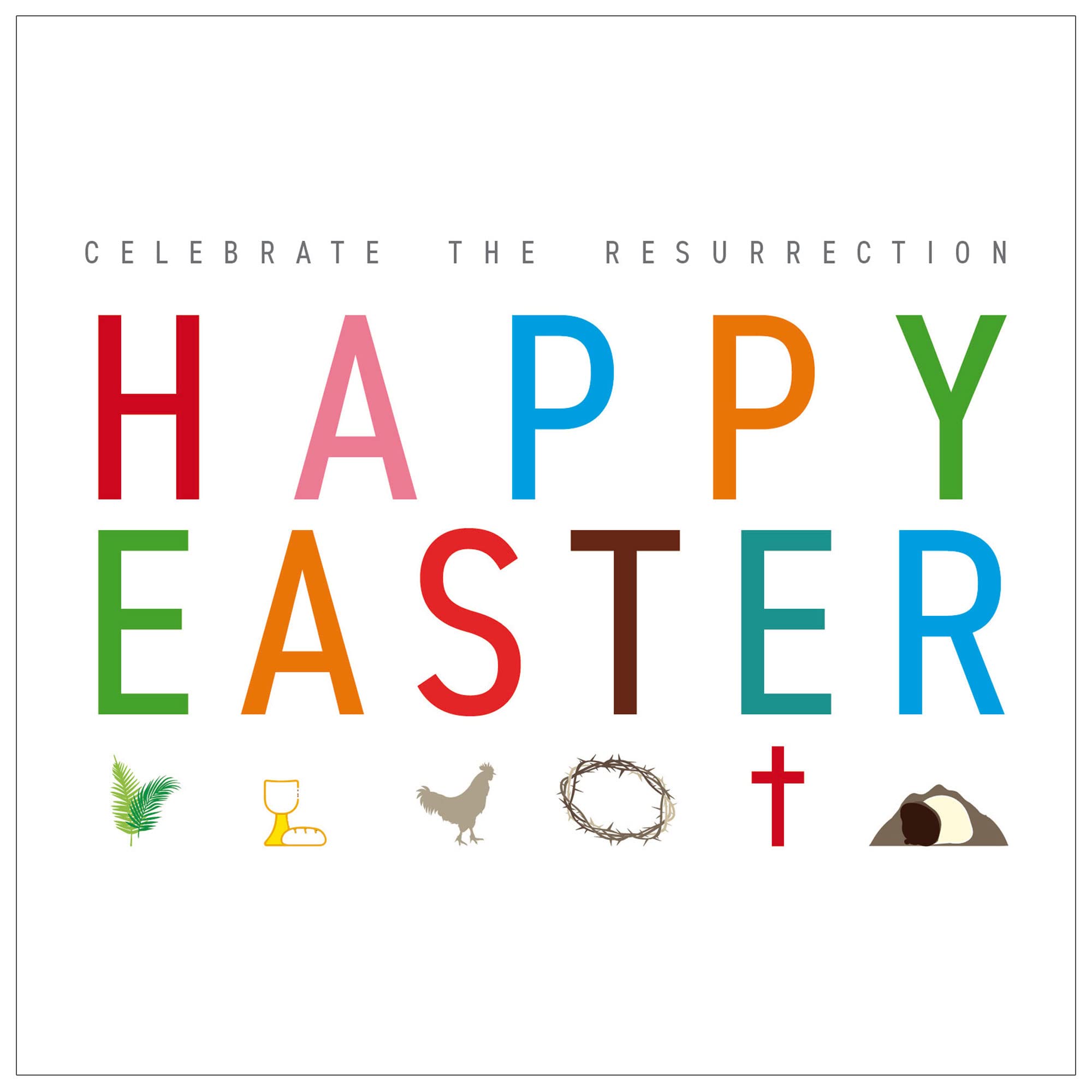 Religious Easter Cards - Celebrate, pack of 5, with white envelopes and Bible verse inside these Christian Easter cards, by Just Cards Direct