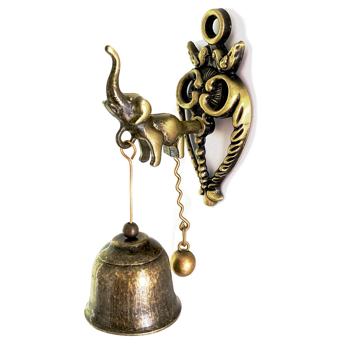 Gladworts Vintage Door Decoration Bell, Small Bells Elephant Wind Chimes Shop Doorbell Decor Magnetic Hanging Metal Wall Ornaments
