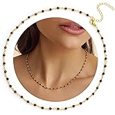 Citrine Choker Necklace, Natural Citrine Gemstone Handmade Beaded Necklace, 18k Gold Plated Wire Wrap Healing Crystals Women Fashion Jewelry 18 Inches