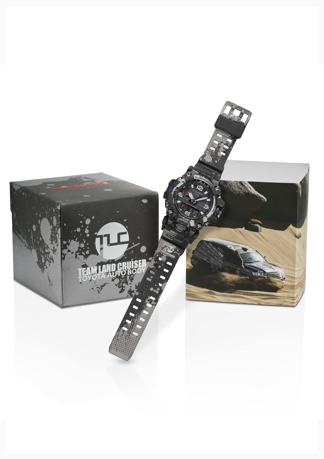 G-SHOCK(ジーショック) Casio GWG-2000TLC-1AJR Men's Wristwatch, MUDMASTER Radio Solar, Teamland Cruiser, Toyota Auto Body, Collaboration Model, Black, Black