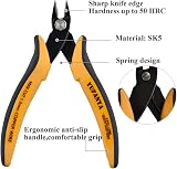 YUFANYA 5pcs Micro Wire Cutter Flush Cutters Soft Grip Diagonal Pliers view 3