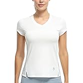 icyzone Women's Athletic Short Sleeve V-Neck Quick Dry T-Shirts Workout Running Yoga Tops