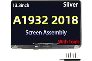 Areiliya Screen Replacement for MacBook Air 13.3" A1932 2018 Year EMC 3184 Retina Full LCD Display Assembly 2560x1600 (Silver