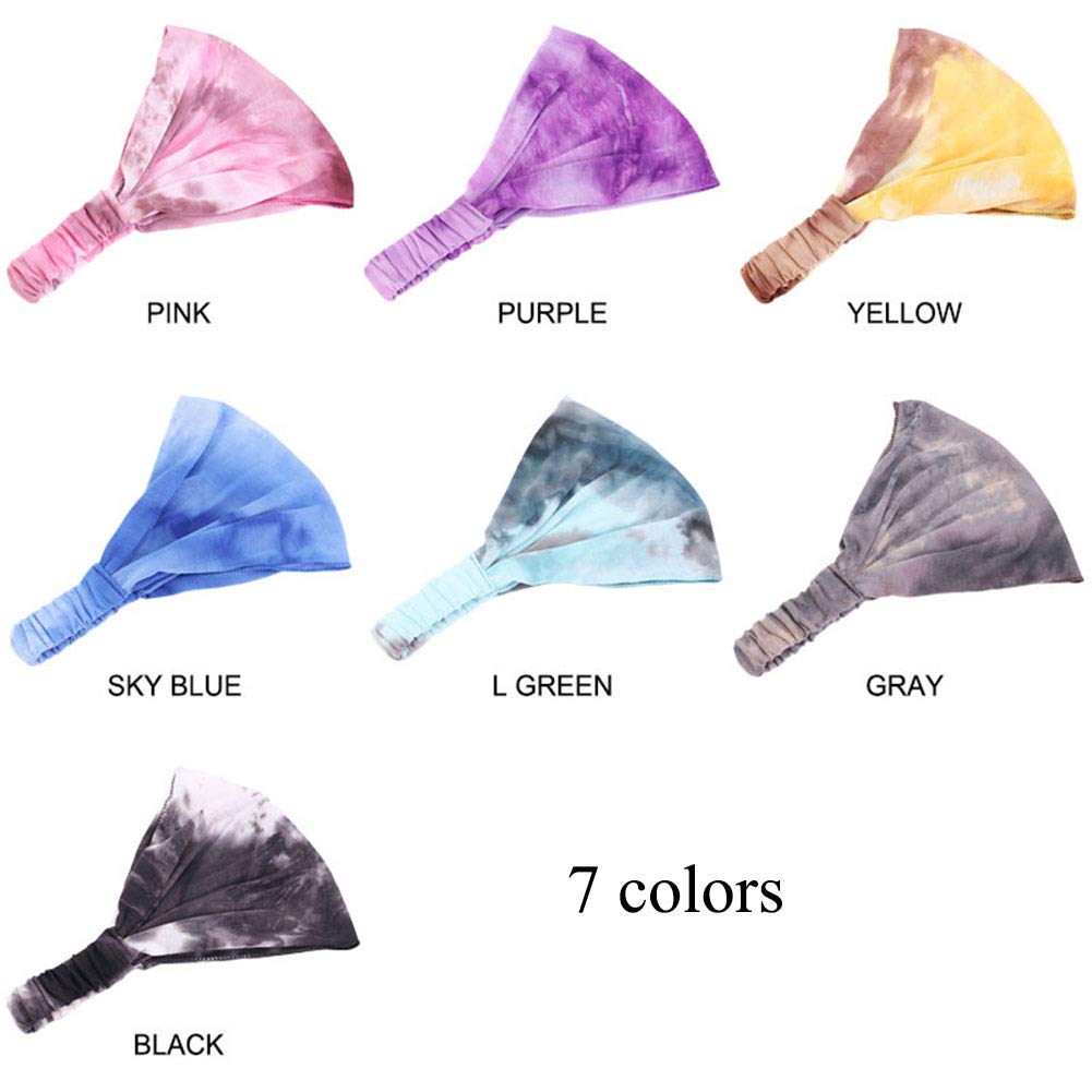 7Pcs Boho Headbands for Women Wide Elastic Headbands Turban Headwraps Bandana Head Wrap Hair Band Yoga Running Twisted Hairband Hair Accessories for Women Girls: Beauty