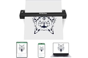 YILONG Tattoo Stencil Printer, Bluetooth Thermal Transfe Machine - Portable ATS886 Tattoo Printer Machine for Tattoo Artists & Beginners Tattoo Supplies,Compatible with Smartphone/Pc