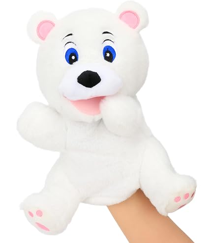The Puppet Company – Mi Primera Marioneta De Navidad: Oso Polar De Mano, Desde El Nacimiento, Lavable, PC003828