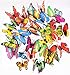 LeBeila Butterfly Stakes – Garden Yard Ornaments & Patio Décor Butterflies Waterproof Butterfly Decorations for Indoor/Outdoor Planter Flower Pot Bed, 72 pcs Christmas & Party Supplies Crafts (72)