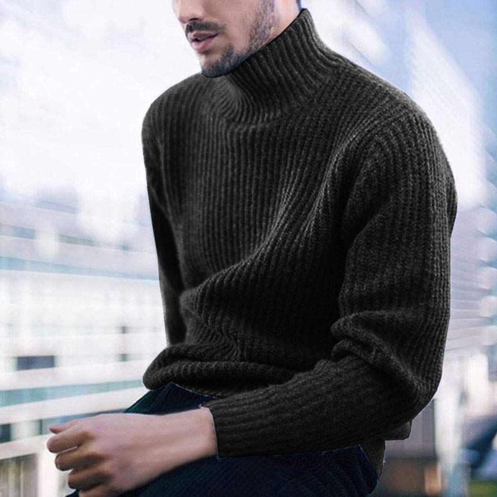 Uomo Maglione Pure Invernali Casual Pullover ColloAlto Maglione in Maglia  Manica Lunga Maglietta Felpa Stretch Maglione T Shirt Particolari  Abbigliamento specifico Abbigliamento tecnico berjaya.edu.my