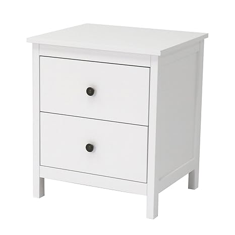 Amazon Com Kinsuite White Nightstand Accent Table With 2
