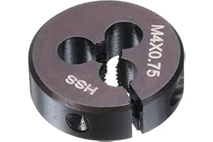 HARFINGTON Round Threading Die M4 x 0.75 Metric Thread 20mm OD Adjustable Right Hand High-Speed Steel (HSS) Round Die Screw T