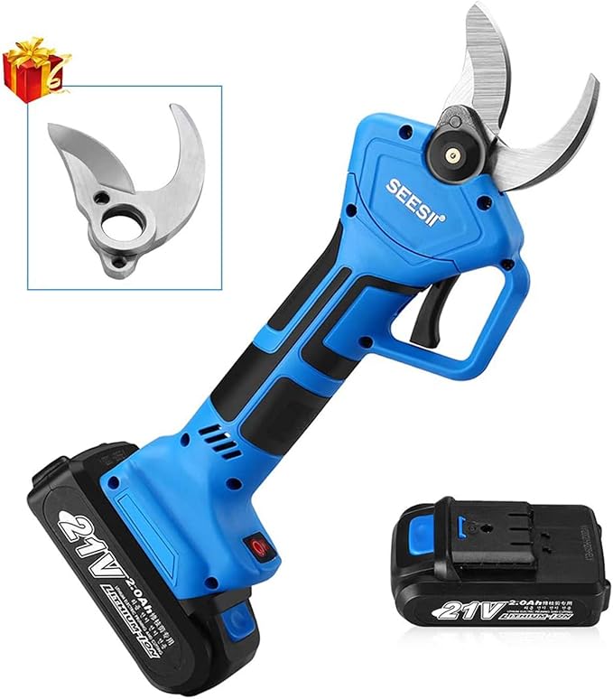 Seesii Professional Cordless Electric Pruning Shears,2PCS Rechargeable