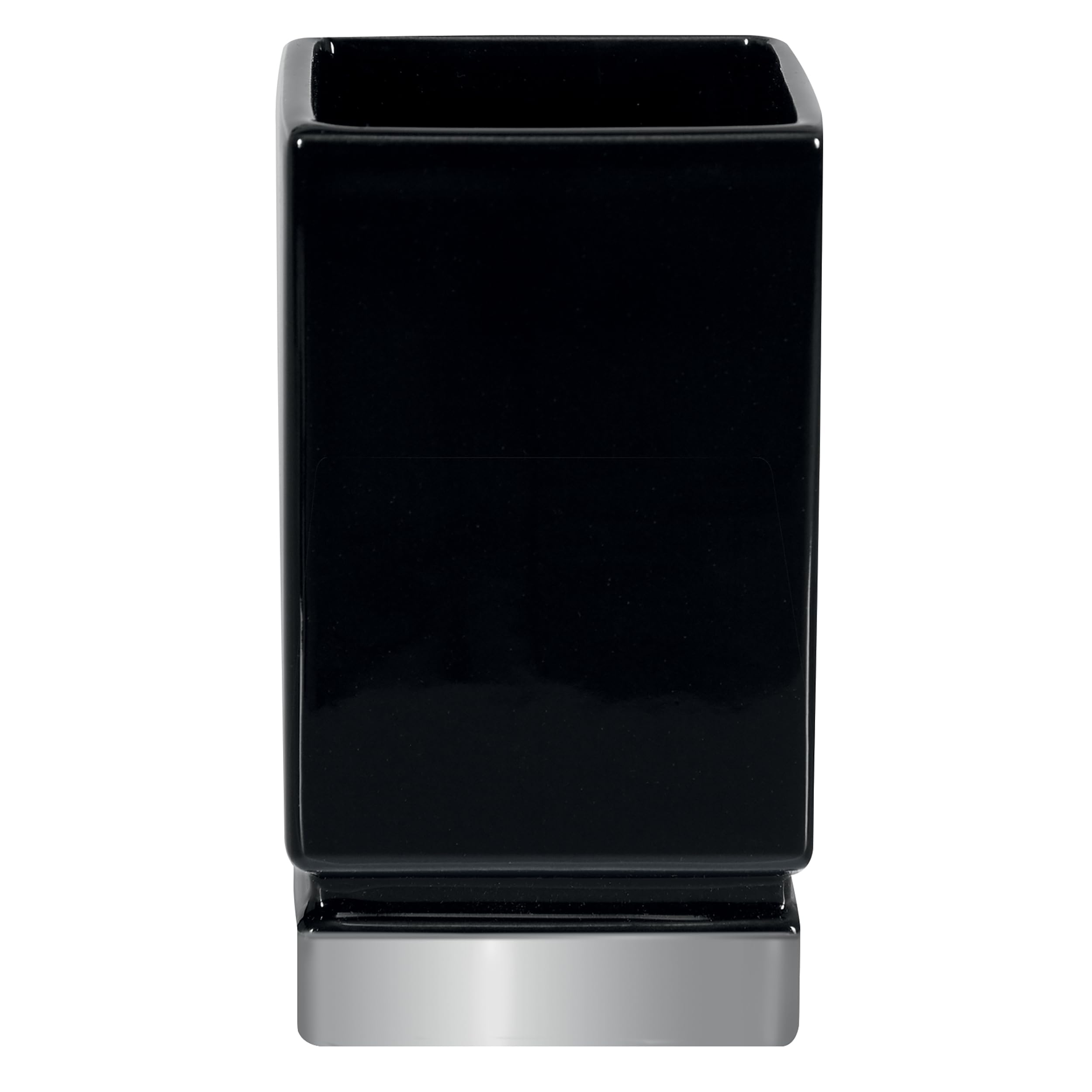 Spirella Stoneware Roma Tumbler, Black/Silver