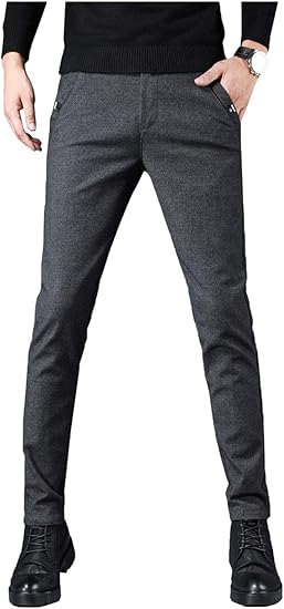 Amazon トーダー メンズ ロングパンツ スーツパンツビジネス厚手 防寒パンツ スリム ストレート スキニー パンツ 綿 無地 通勤仕事着 カジュアル おしゃれ 秋 冬 春 大きいサイズ ズボン 美脚 ゆったり ロングパンツ 通販