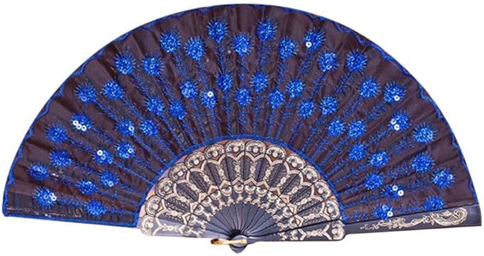 YWLINK Abanicos,Abanico De La Mano Pavo Real PatróN Plegable De ...