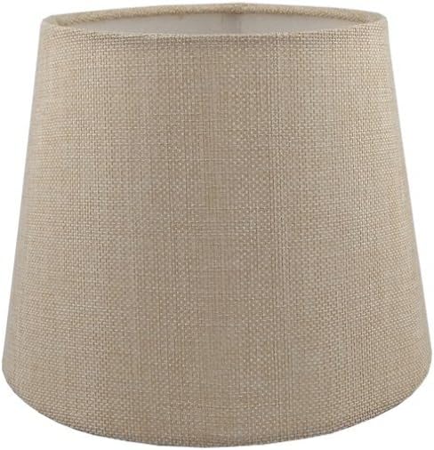 8" Champagne Neutral Linen Fabric Light Lamp Shade