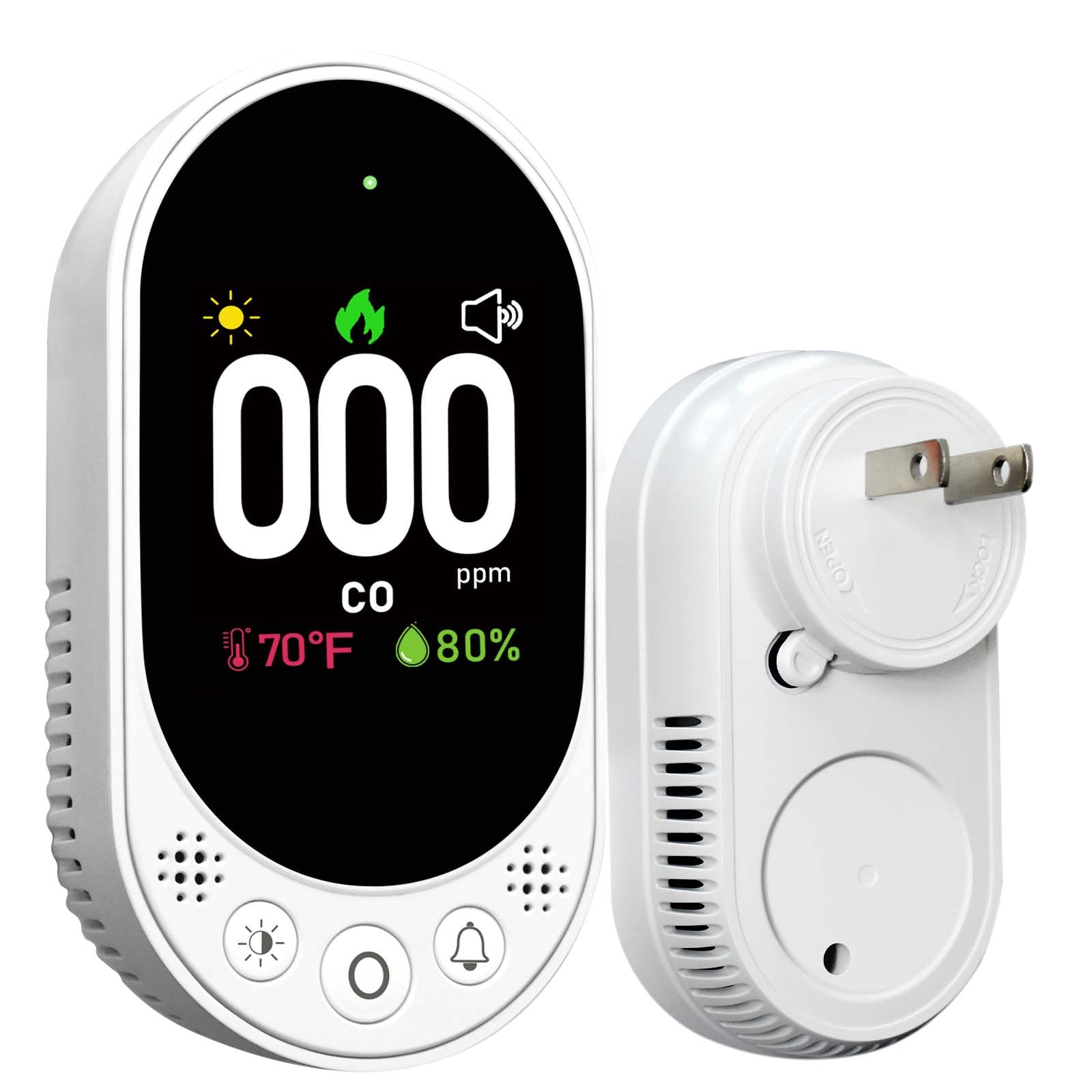 VETOUCH Carbon Monoxide Detector Plug in, Carbon