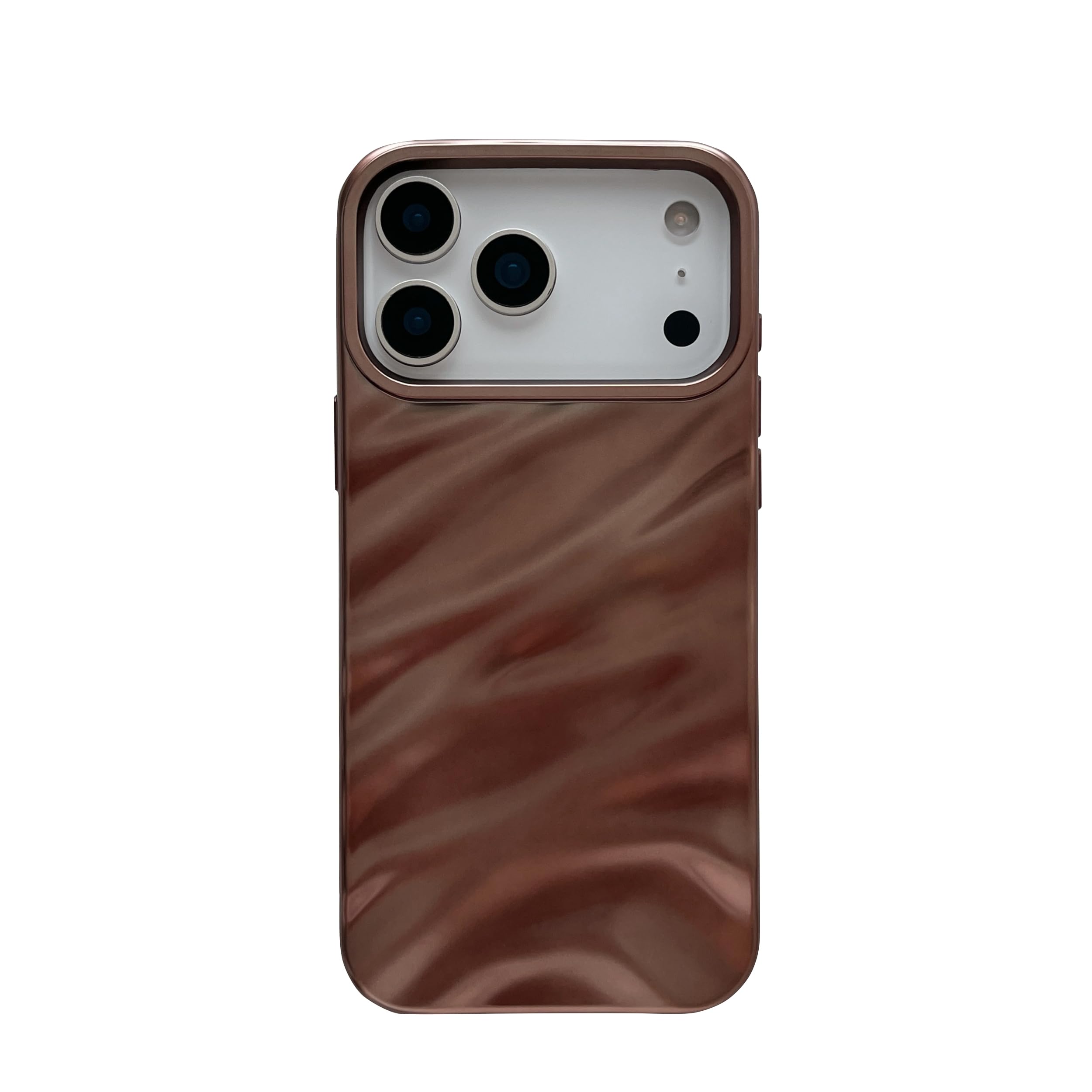Water Ripple Pattern Curly Wave Shape Soft Compatible with iPhone Case (Light Pink,iPhone 17 Pro Max)