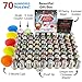 Russian piping tips EPIC set: 120 nozzles, 3 leaf-tips, 2 single couplers, 2 X 3-color couplers, 5 cleaning brushes, 60 pastry bags, silicone bags, 10 silicone cups, plastic scissors - BEST tips deal