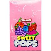 Charms Sweet Pops Lollipops, Assorted Flavors, 100 Count (Pack of 1) | Individually Wrapped Suckers, Bulk Treats for Kids and Adults, Peanut Free, Kosher, Gluten Free