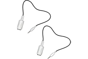 Kurrent Electric (2 Pack of Type-B MIDI to 3.5mm Adapter 13" Inch Cables in White