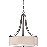 Minka Lavery 4104-172 Parsons Studio Pendant, 3-Light, 300 Total Watts, 20.5-in H x 23.5-in W, Smoked Iron