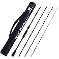 Goture Travel Fishing Rods, 4 Piece Fishing Pole with Case/Bag, Casting/Spinning Rod,Ultralight Fishing Baitcasting Rod 7ft for Saltwater Trout, Bass, Walleye, Pike