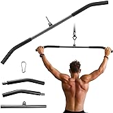 Mezchi 39"/99cm LAT Pull Down Attachments, LAT Pull Down Bar with Non-Slip Handle, LAT Bar Cable Machine Attachment for Gym, Muscle Building, Muscle Building