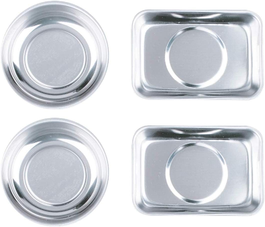 HORUSDY 4Piece Mini Trays Set, Round（3in）square（3.