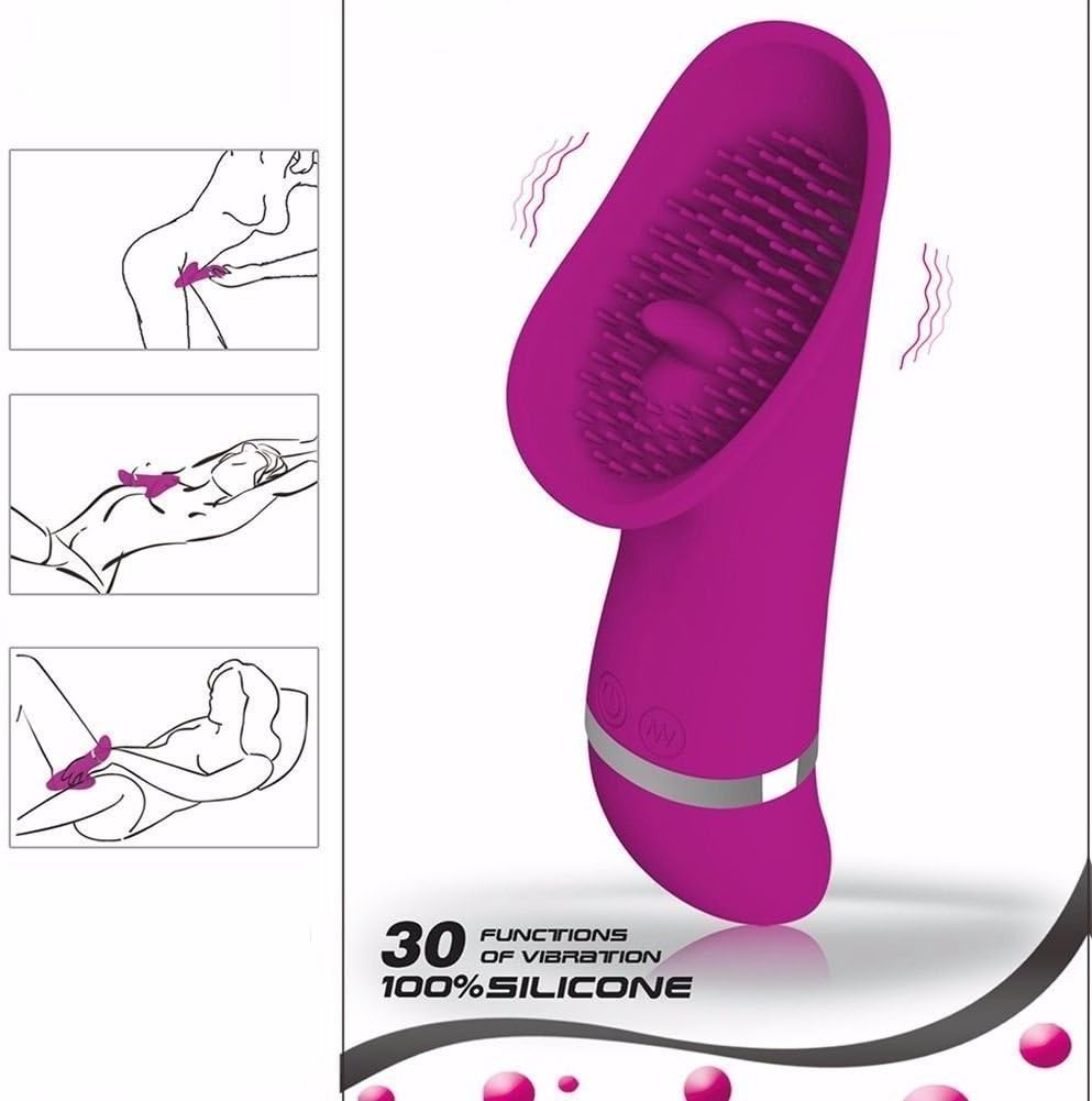 Pleasure Women's Tongue Vibrant Massage Relax Toy Noiseless and Wireless Oral Tongue Simulator Multi Speeds Silicone Cli^torial Sucking- Purple
