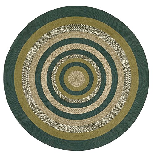 Rustic & Lodge Flooring - Sherwood Green Round Jute Rug, 8' Diameter