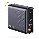 VOLTME 140W USB C Charger, 3-Port PD 3.1 GaN Laptop Charger Block Fast Charger Compatible with MacBook Pro 16", MacBook Air,i