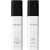 LolaVie Jen's Glossy Perfection Set - Includes Glossing Detangler (5 oz) & Perfecting Leave-In Conditioner (5 oz) - 450-Degree Heat Protectant - Vegan, Cruelty Free, Color Safe - All Hair Types