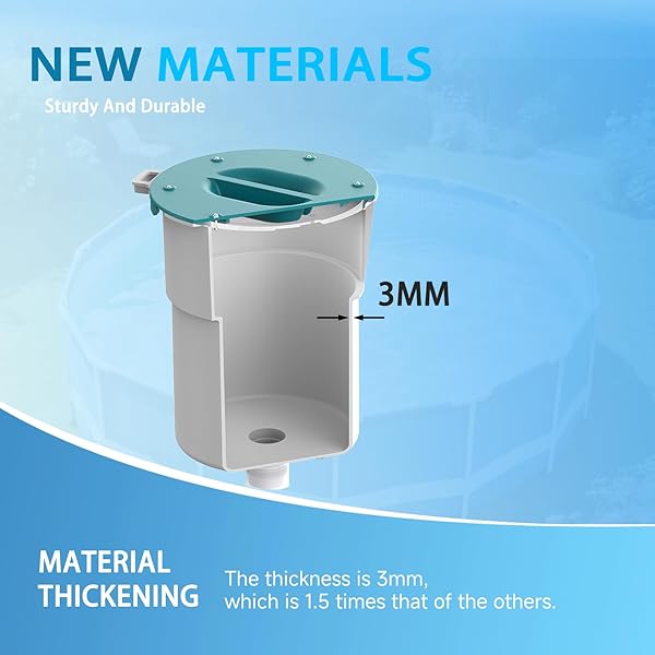 VALDORENA SURFACE FLOAT SKIMMER,NO INSTALLATION REQUIRED, NO ADJUSTABLE BRACKET REQUIRED,COMES WITH 10 FILTER SOCKS, SPECIAL NOTE: THE POOL PUMP FLOW RATE MUST NOT EXCEED 2100 GPH (TURQUOISE)