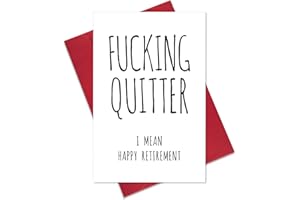Ogeby Funny Retirement Card for Coworker Colleague Friend, Humor Retiring Card Gift for Him Her, Quitter I Mean Happy Retirement