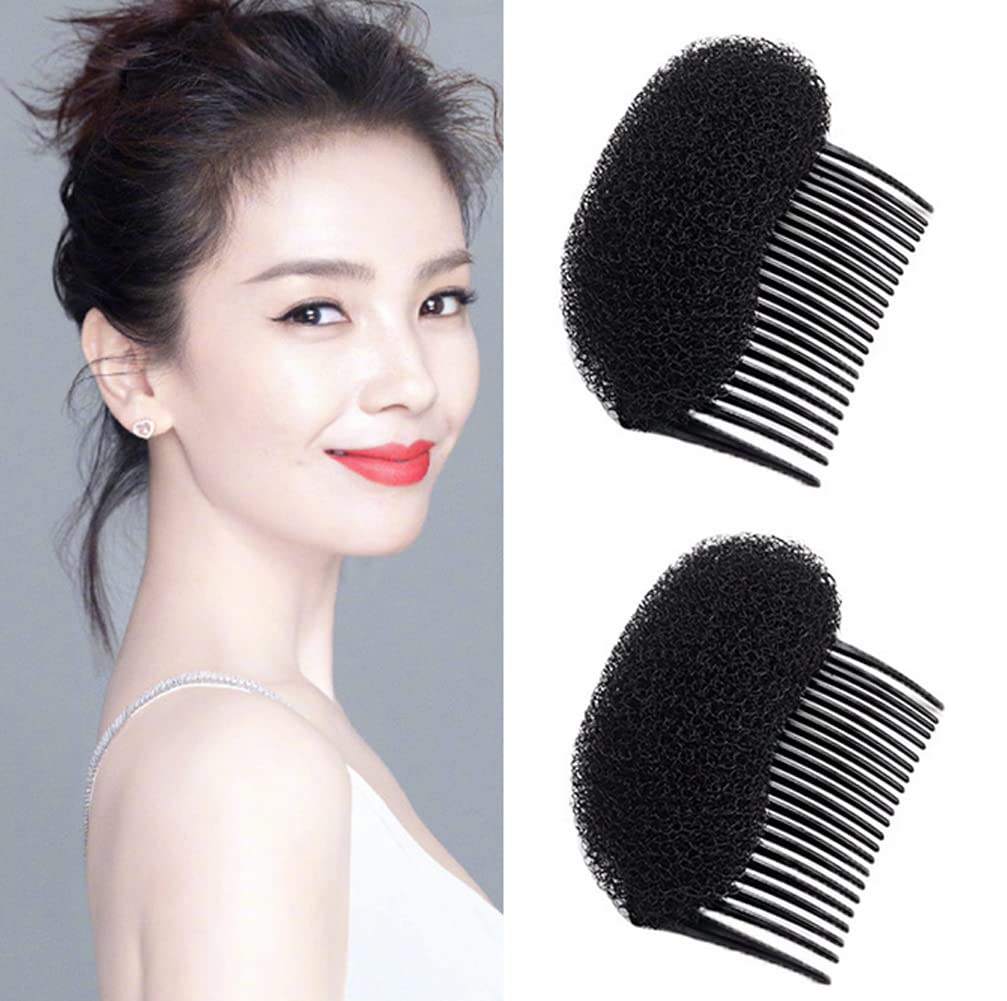 2Pcs Charming Bump It Up Volume Inserts Sponge Styling Insert Do Beehive Hair Styler Bun Maker Tool Hair Base Hair Comb Hair Styling Accessories