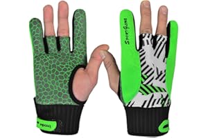 GRANDA Bowling Gloves Left and Right Hand Professional Anti-Skid Bowling Accessories, 1 Pair Comfortable Sports Gloves Mittens for Bowling