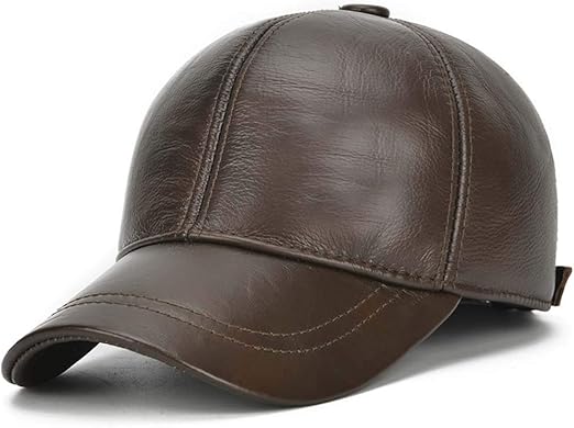 vintage leather baseball cap